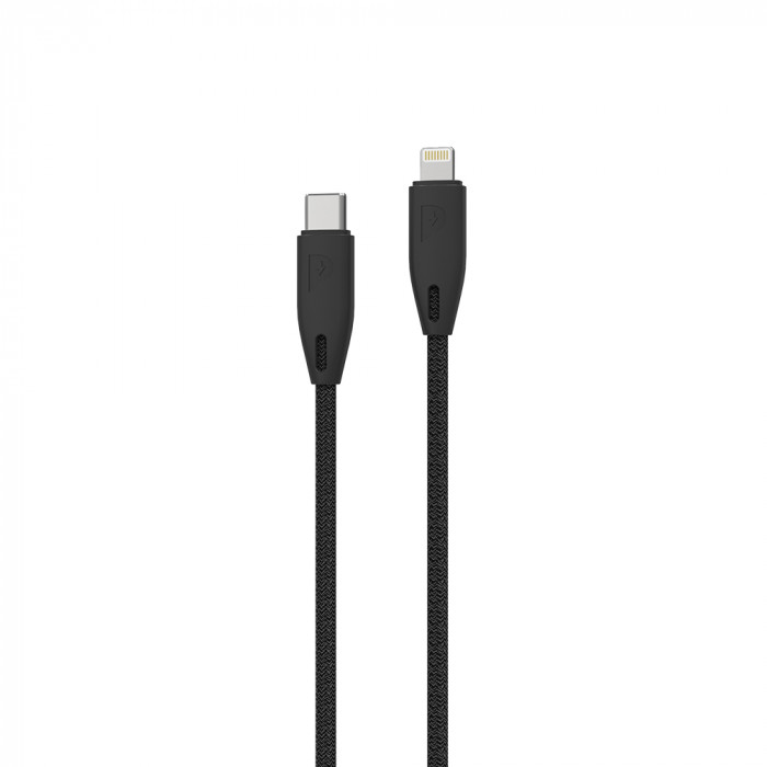Powerology PVC USB-C to Lightning Cable 1.2M - Black